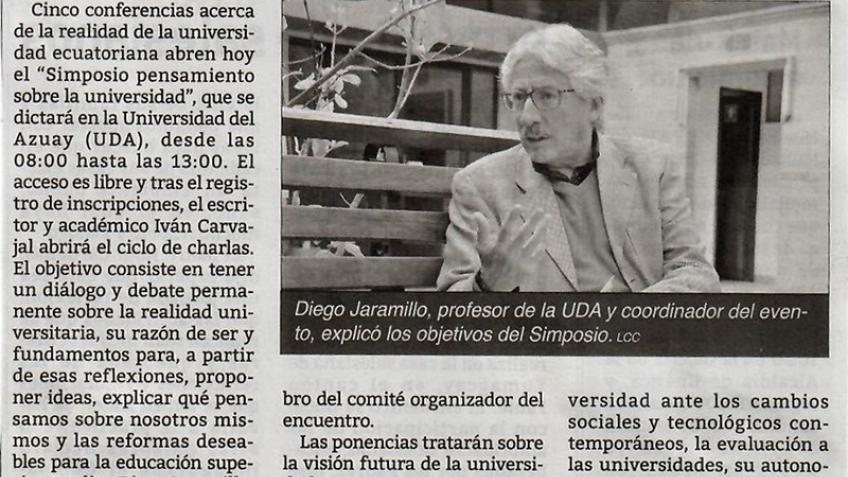 Diario El Tiempo, "Universidades se Autoexaminan"